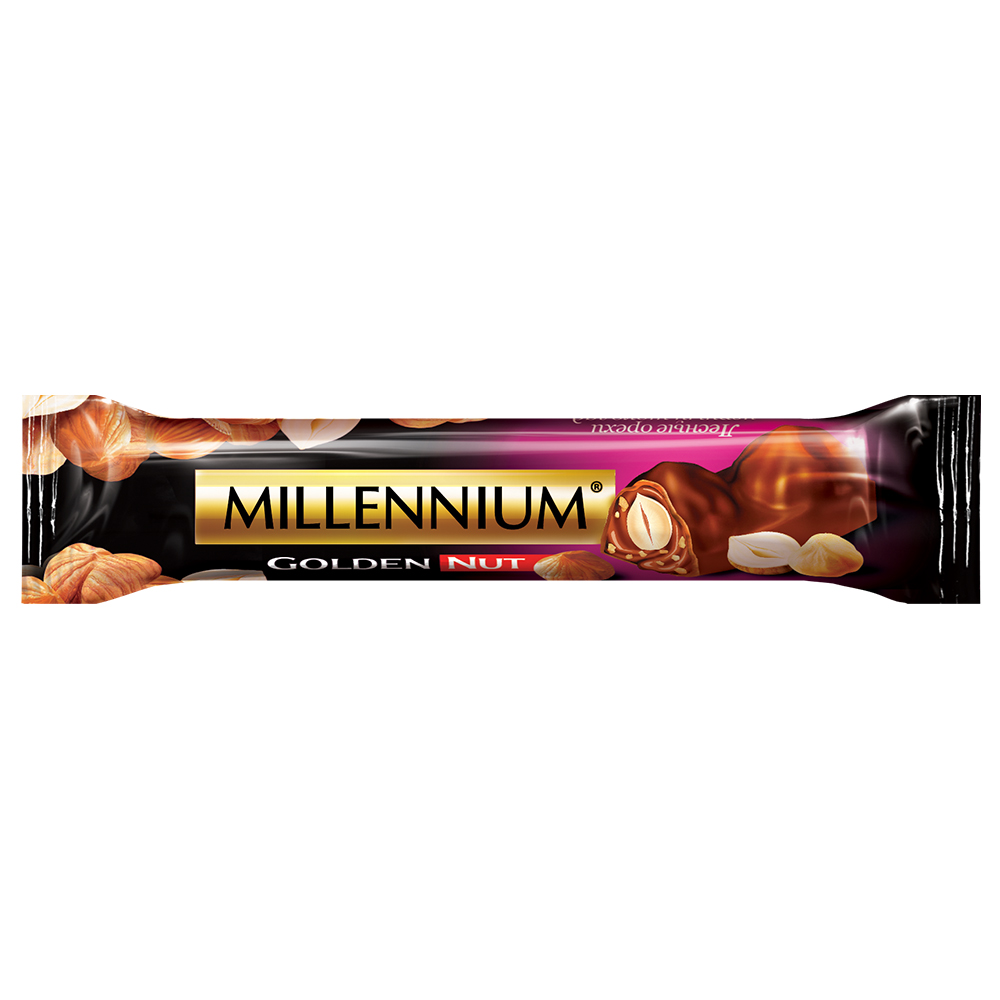 Millennium黃金全榛果黑巧克力棒