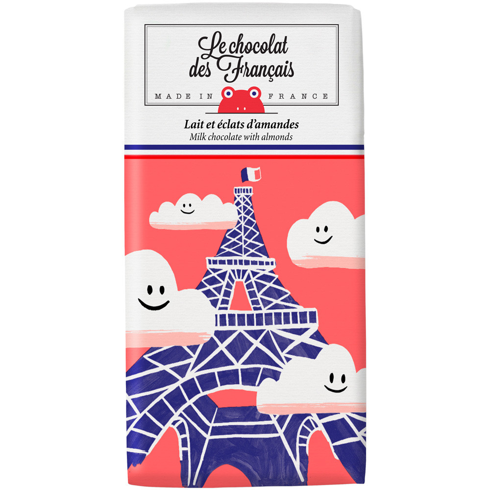 法國杏仁片牛奶巧克力(雲朵巴黎鐵塔)80g