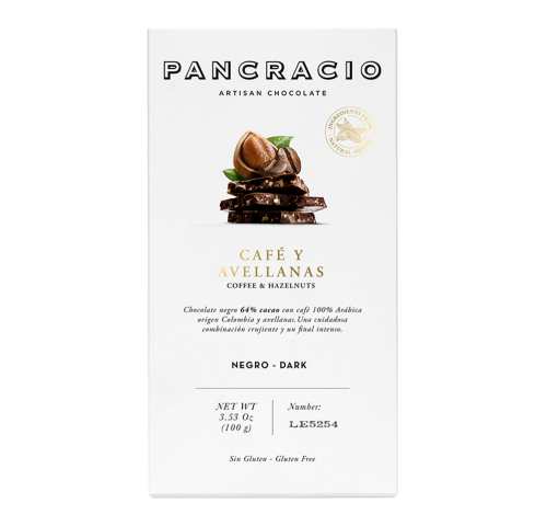 PANCRACIO咖啡榛果夾心巧克力100g