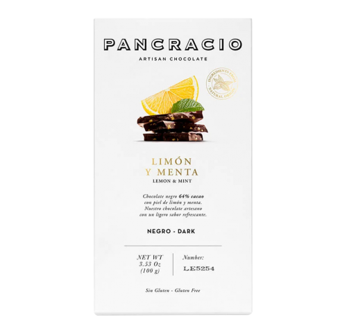 PANCRACIO檸檬薄荷風味黑巧克力100g