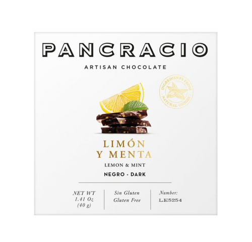 PANCRACIO檸檬薄荷風味黑巧克力40g