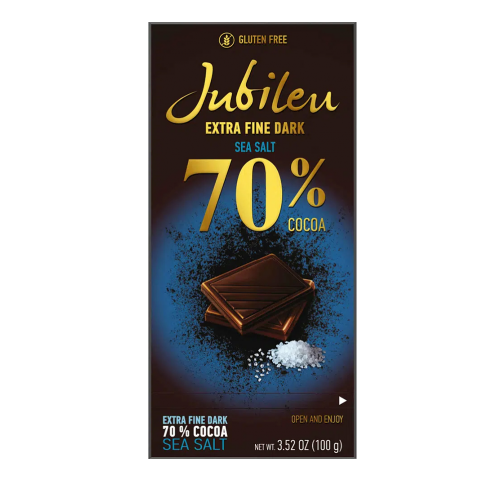 Jubileu70%海鹽黑巧克力100g
